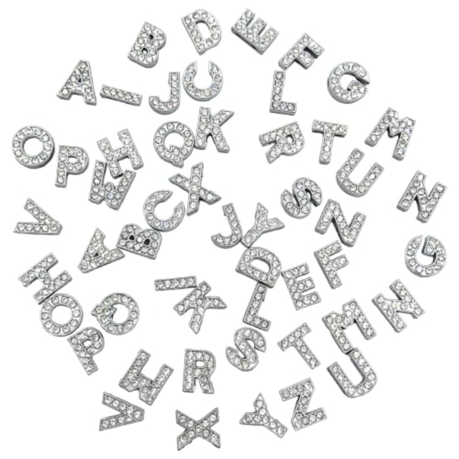 Phone Cases Nz - 52pcs Rhinestone Letter Charms for DIY