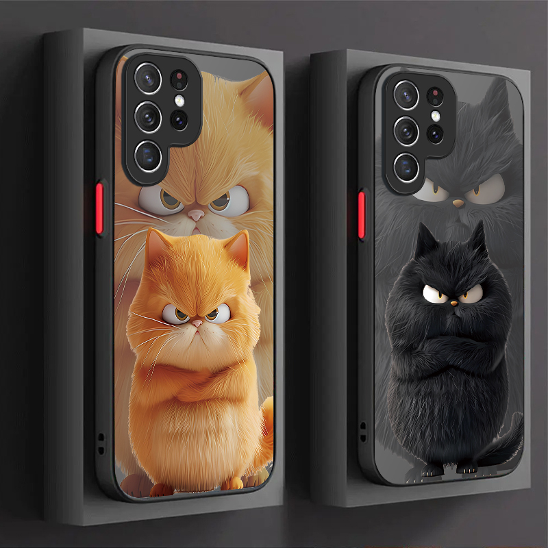 Phone Cases Galaxy S25 - Angry Cat Couple Style Case for