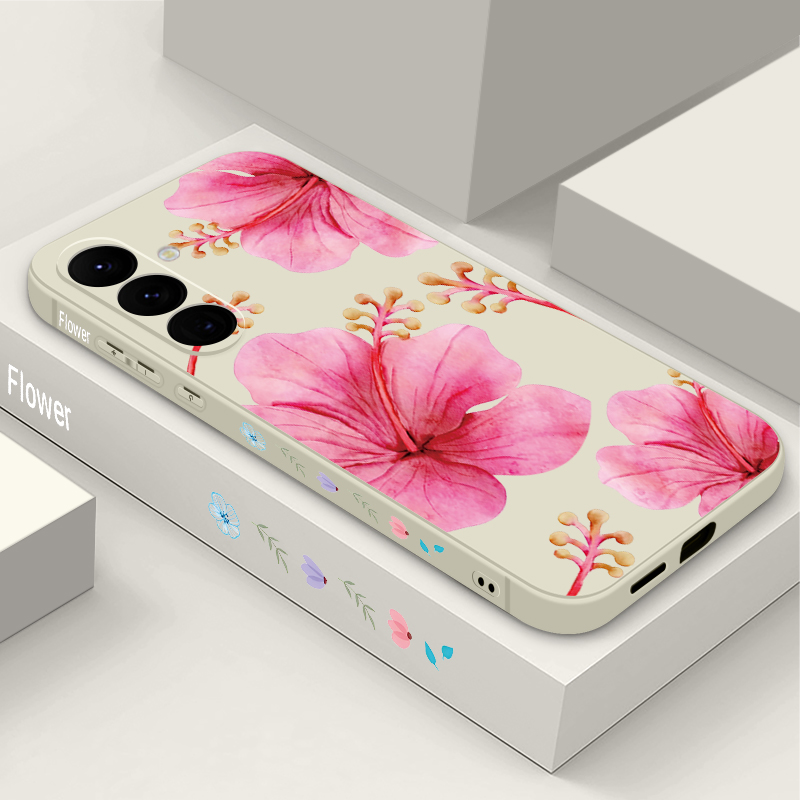 Phone Cases Galaxy S25 - Lily Hibiscus Flower Print Phone Case