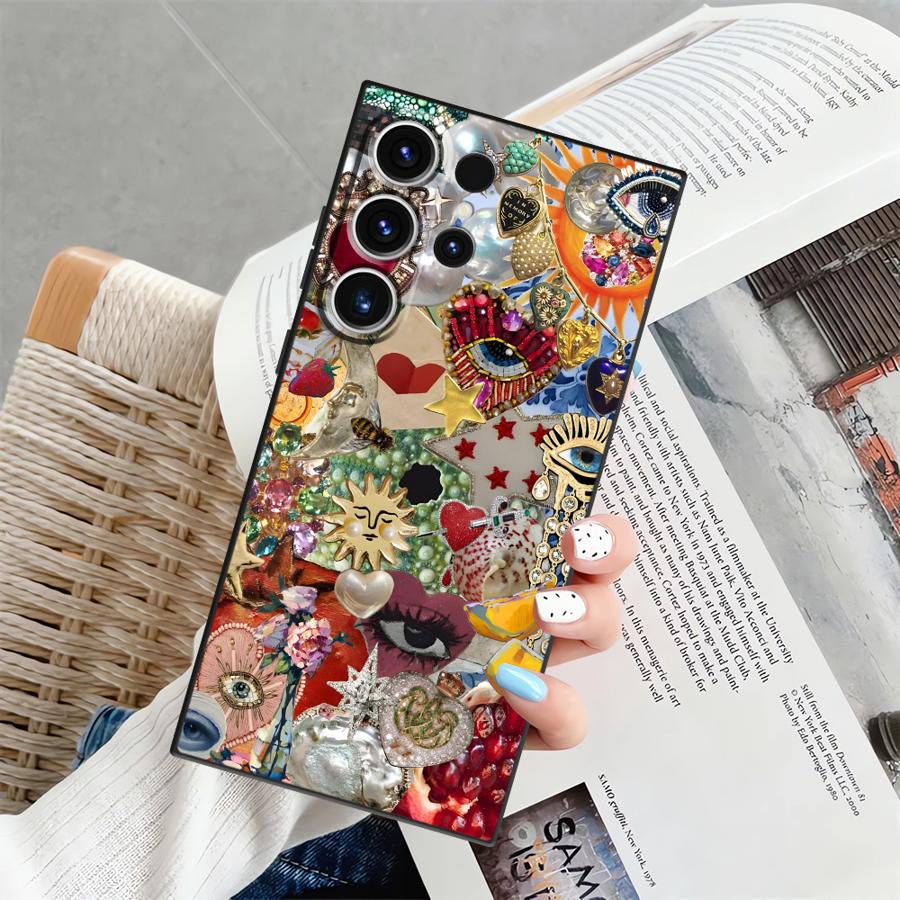 Phone Cases Galaxy S25 - Simple Pattern Funda Phone Cover Case