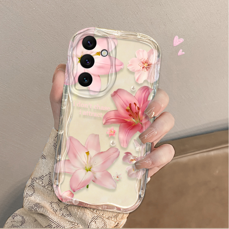 Beautiful Pink Lily Pattern Ph - Phone Cases Pink บทวิจารณ์และราคา