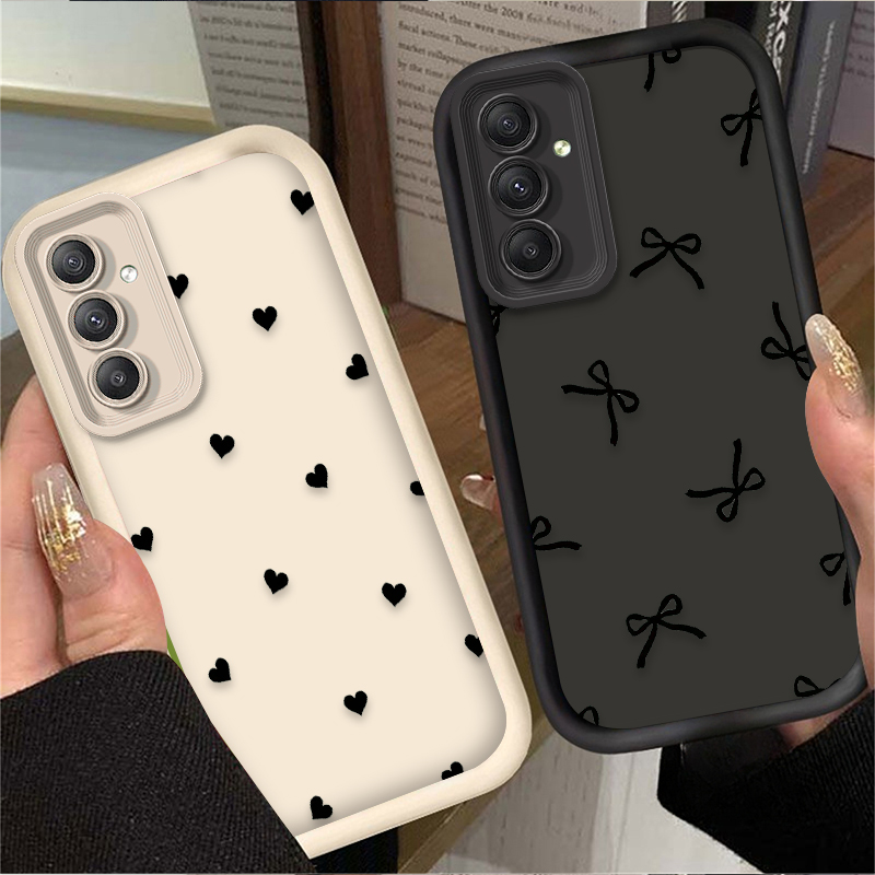 Black Love Heart Bowknot Case  - Phone Cases Android บทวิจารณ์และราคา