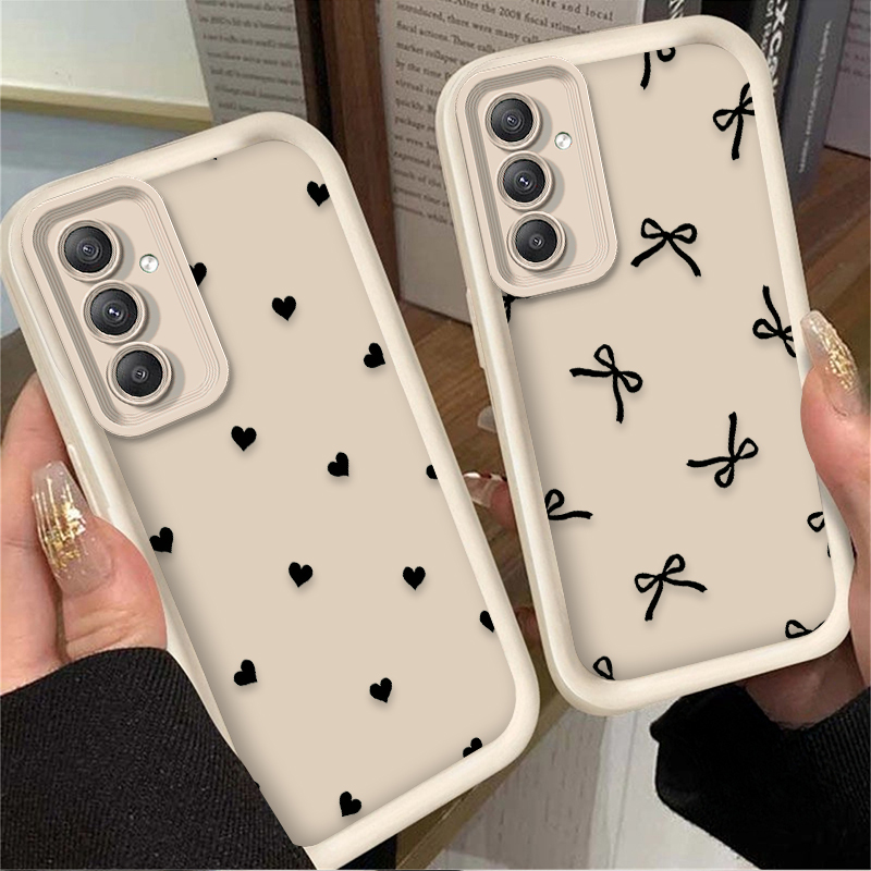 Black Love Heart Bowknot Case  - Phone Cases Android บทวิจารณ์และราคา