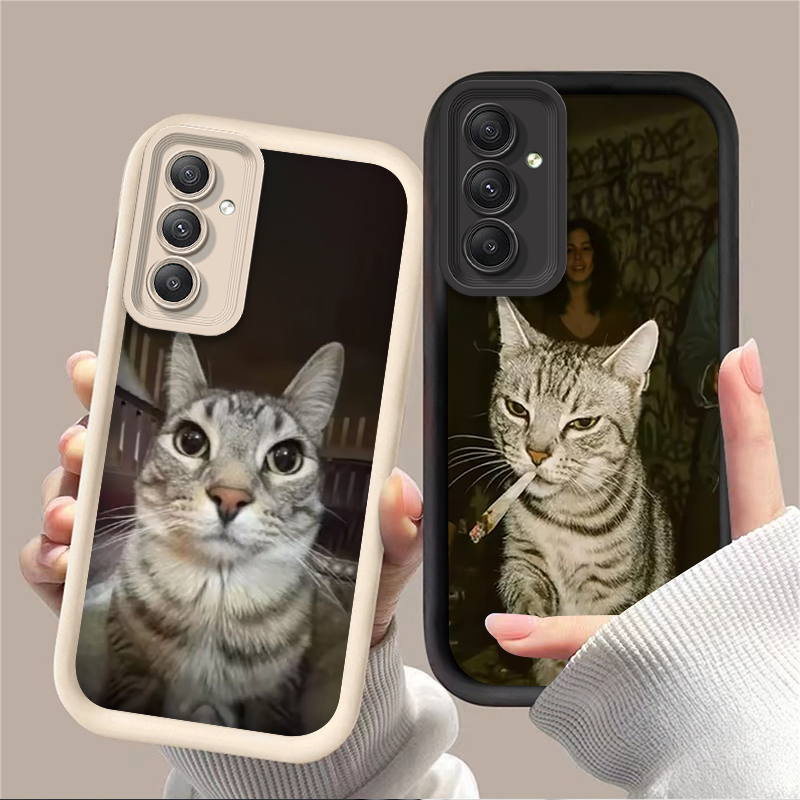 Trendy Cat Smoking Phone Case  - Phone Cases Trendy บทวิจารณ์และราคา