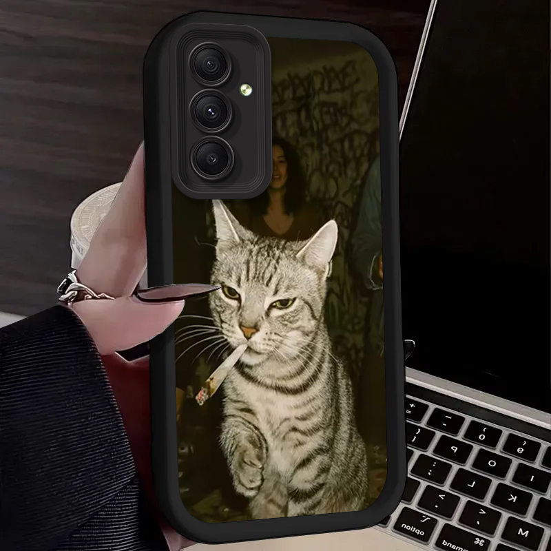 Trendy Cat Smoking Phone Case  - Phone Cases Trendy บทวิจารณ์และราคา
