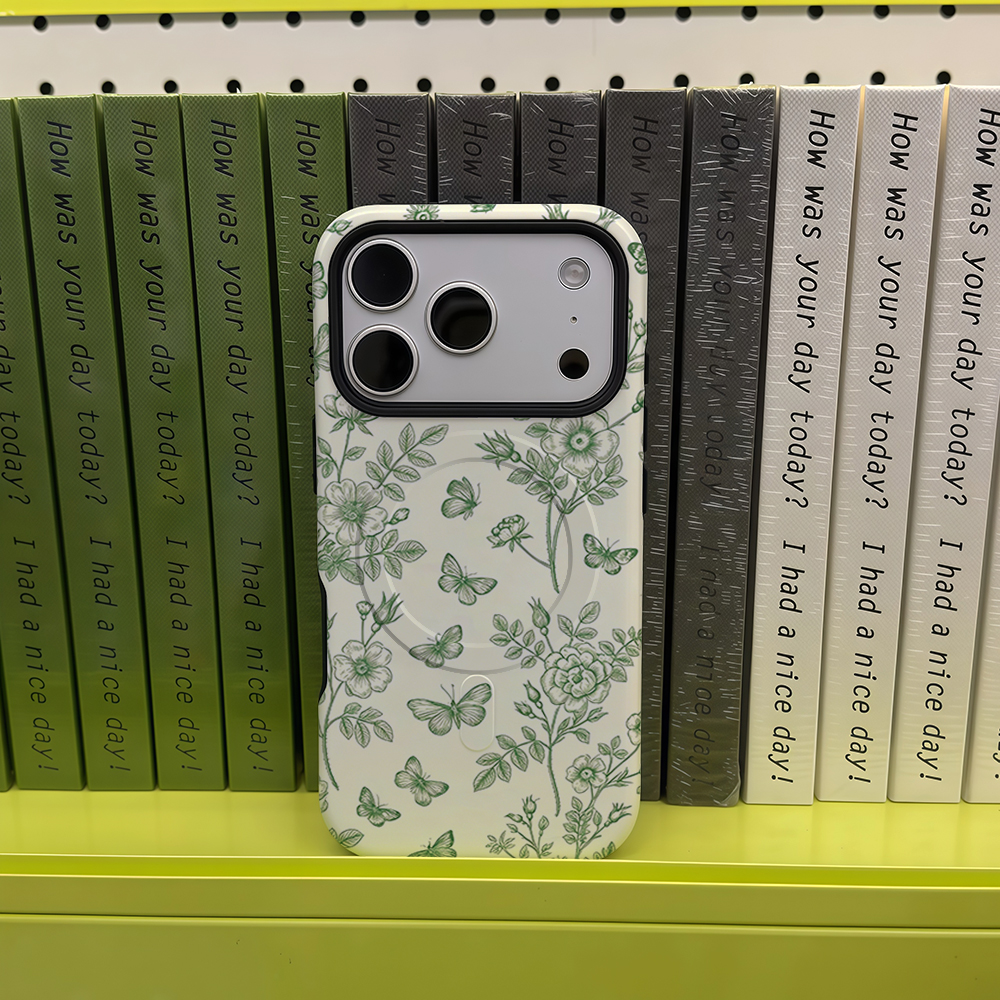 Green Floral Butterfly Sketch  - Phone Cases Magnetic บทวิจารณ์และราคา