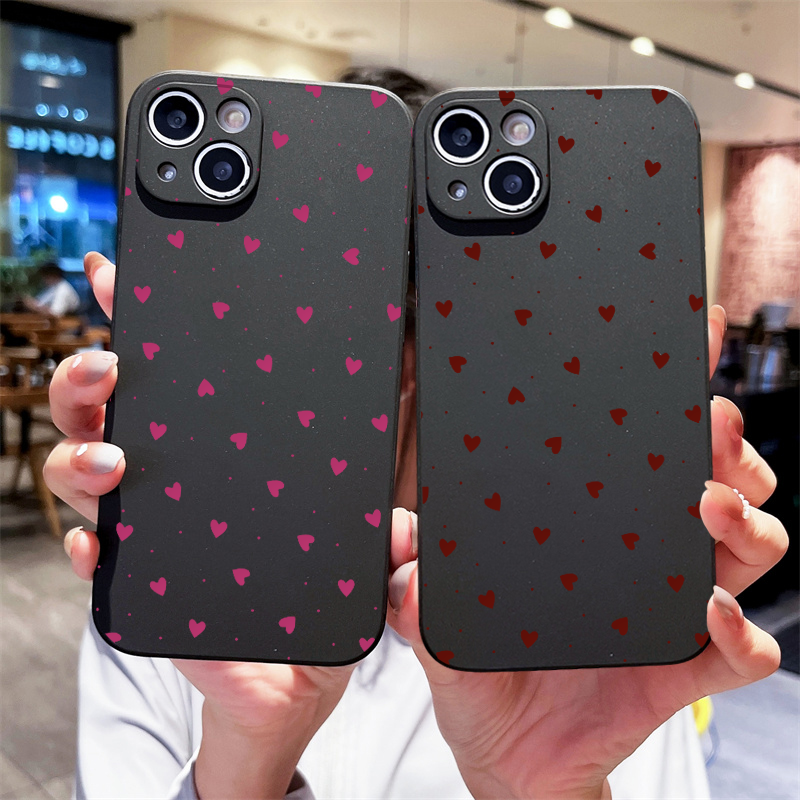 Simple Cute Pink Red Love Hear - Phone Cases Pink บทวิจารณ์และราคา
