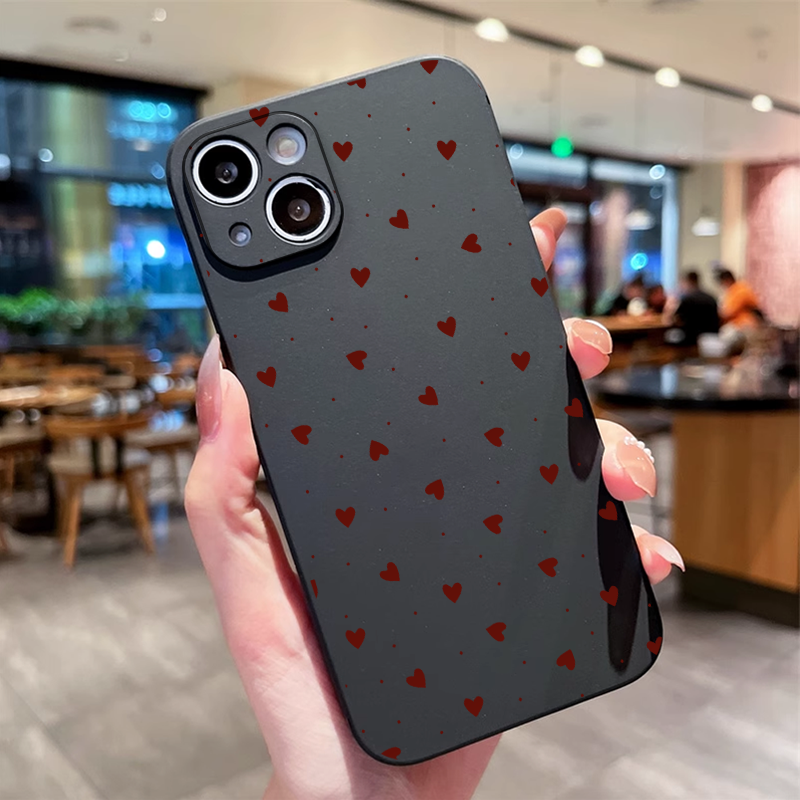 Simple Cute Pink Red Love Hear - Phone Cases Pink บทวิจารณ์และราคา