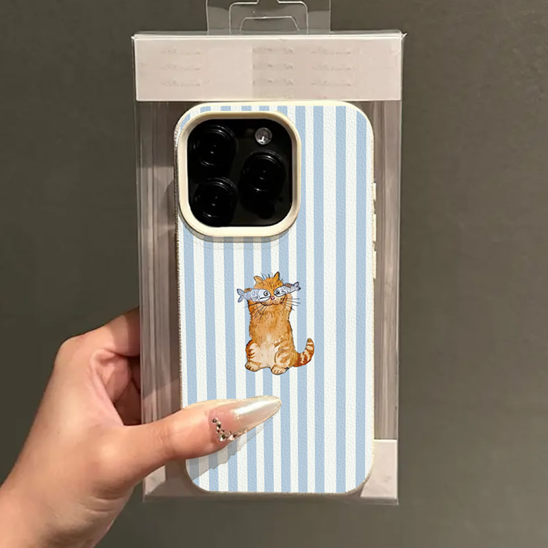 Cute Striped Kitten Fish Desig - Phone Cases Xr Cute บทวิจารณ์และราคา