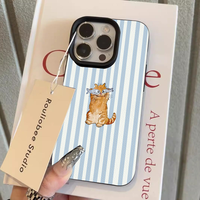 Cute Striped Kitten Fish Desig - Phone Cases Xr Cute บทวิจารณ์และราคา