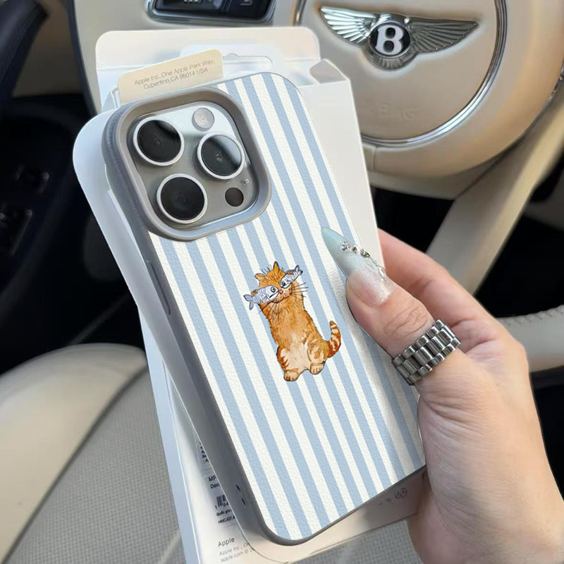 Cute Striped Kitten Fish Desig - Phone Cases Xr Cute บทวิจารณ์และราคา