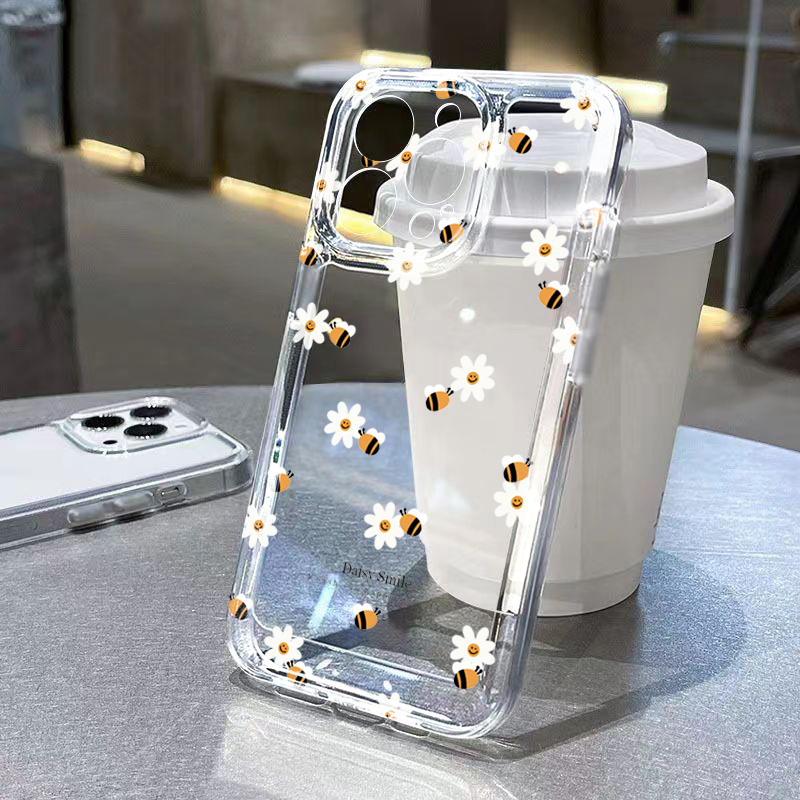Trendy Daisy Bee Floral Clear  - Phone Cases Trendy บทวิจารณ์และราคา
