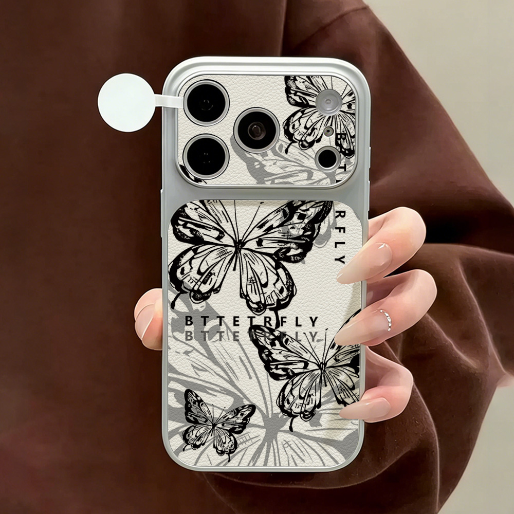 Blue Butterfly PU Leather Phon - Phone Cases Blue บทวิจารณ์และราคา