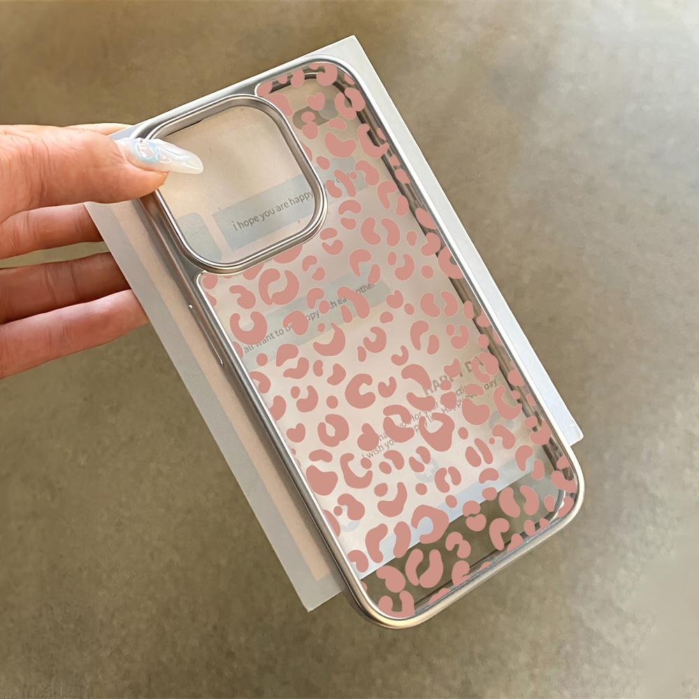 Pink Leopard Print Electroplat - Phone Cases Pink บทวิจารณ์และราคา