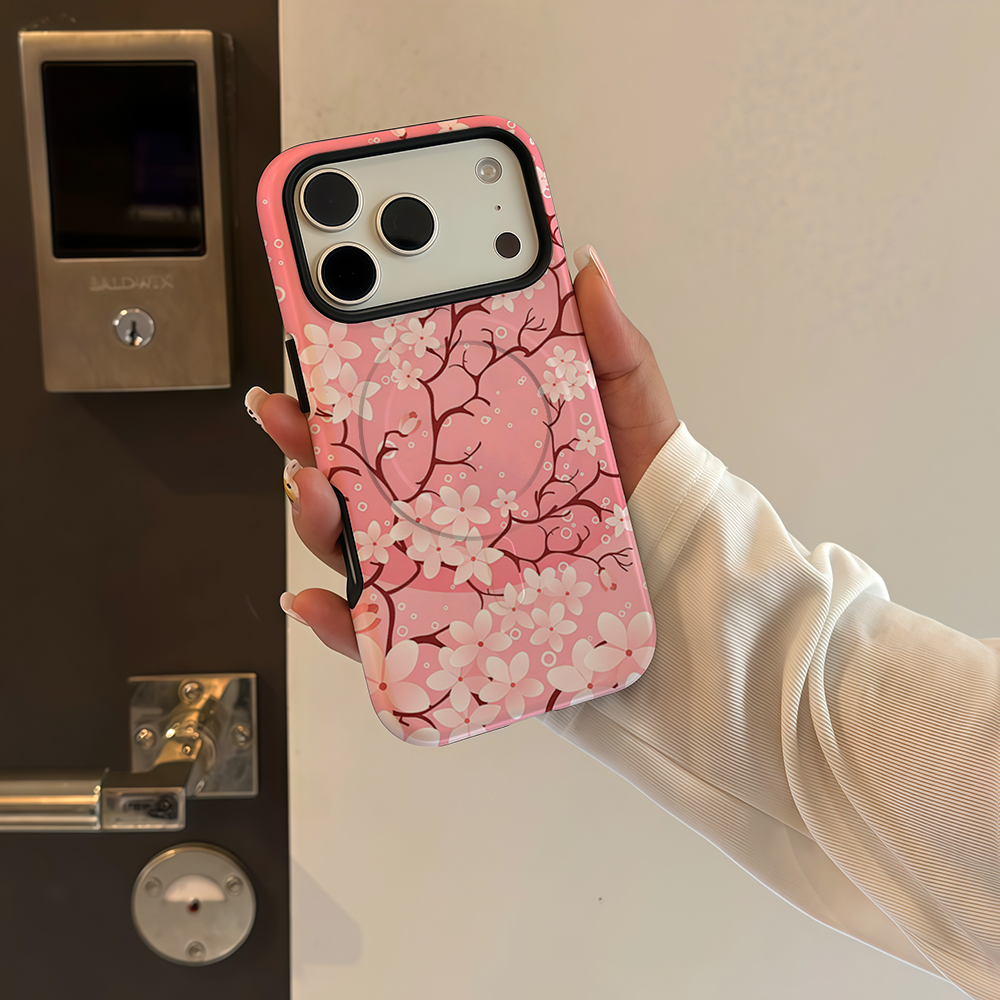 Pink Cherry Blossom Butterflie - Phone Cases Magnetic บทวิจารณ์และราคา