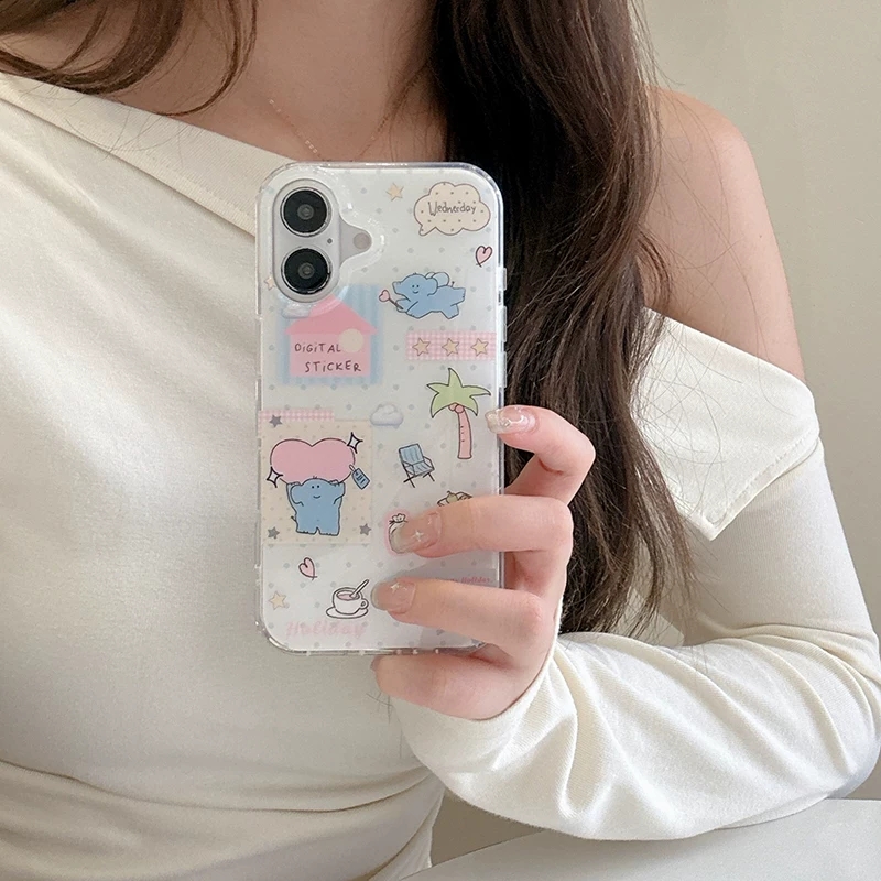 Cute Cartoon Elephant Grabbing - Phone Cases Xr Cute บทวิจารณ์และราคา