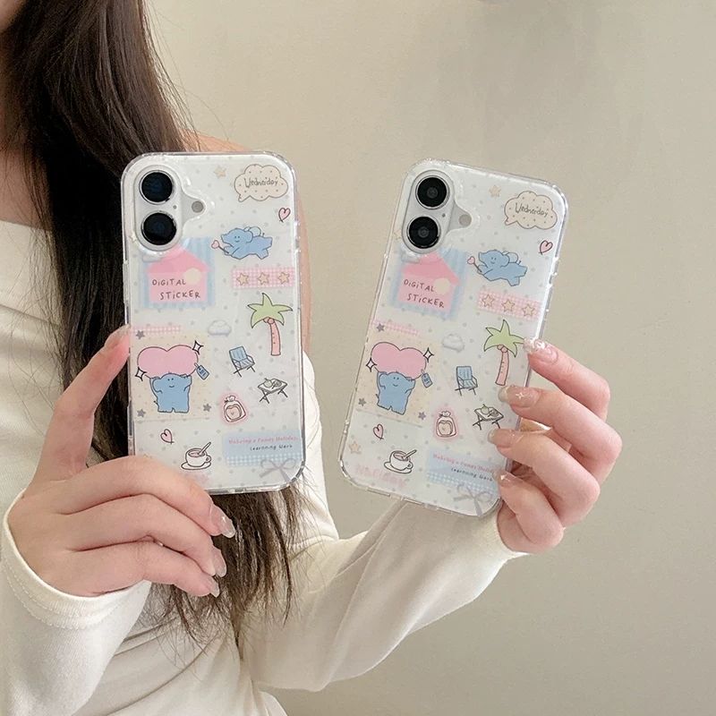 Cute Cartoon Elephant Grabbing - Phone Cases Xr Cute บทวิจารณ์และราคา