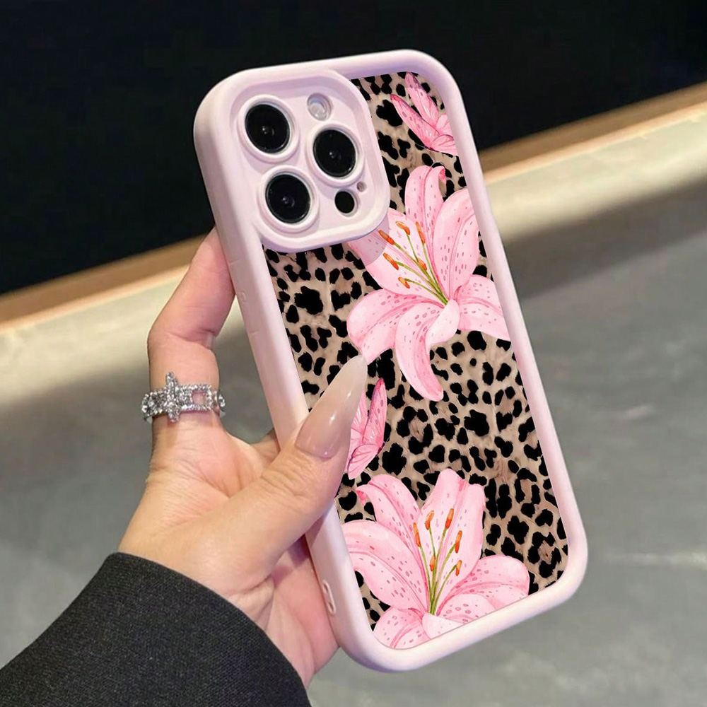 Pink Bow Lily Flower Leopard P - Phone Cases Pink บทวิจารณ์และราคา