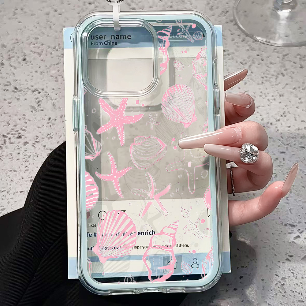 Summer Pink Seashell Clear Pho - Phone Cases Pink บทวิจารณ์และราคา
