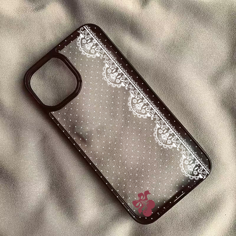 Cute Cherry Bow White Lace Pol - Phone Cases Xr Cute บทวิจารณ์และราคา