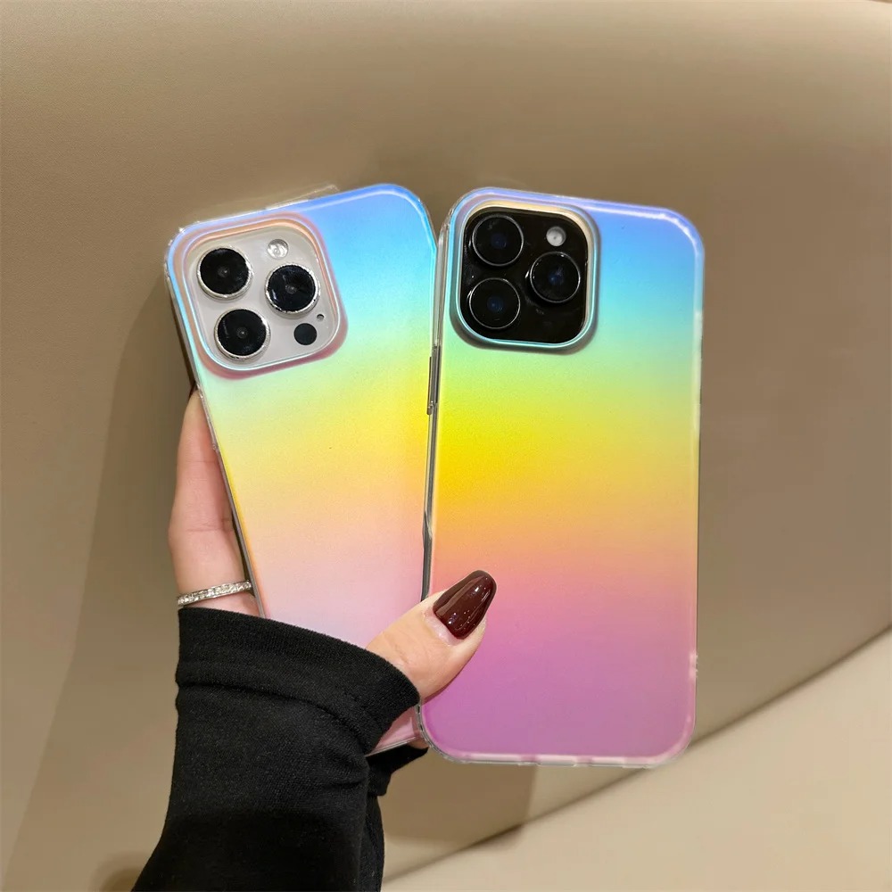 Frosted Laser Gradient Rainbow - Matte Frosted Case บทวิจารณ์และราคา