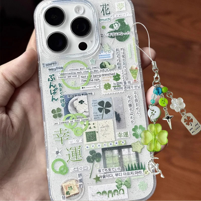 Japanese Green Clover Sparklin - Phone Cases Japanese บทวิจารณ์และราคา