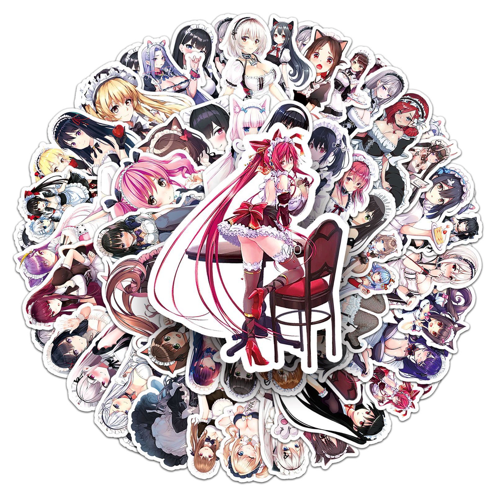 50Pcs Anime Maid Stickers Waif - Phone Cases Blunt บทวิจารณ์และราคา