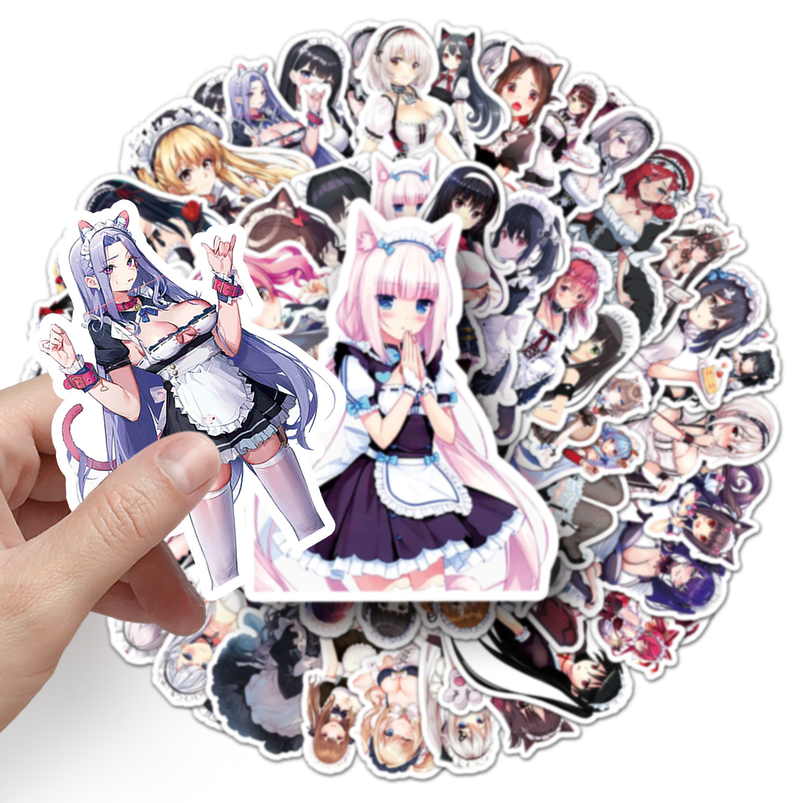 50Pcs Anime Maid Stickers Waif - Phone Cases Blunt บทวิจารณ์และราคา