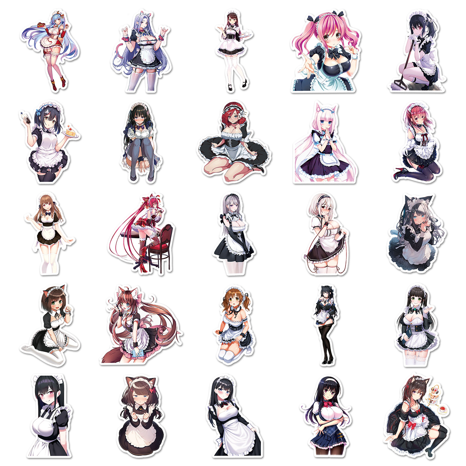 50Pcs Anime Maid Stickers Waif - Phone Cases Blunt บทวิจารณ์และราคา