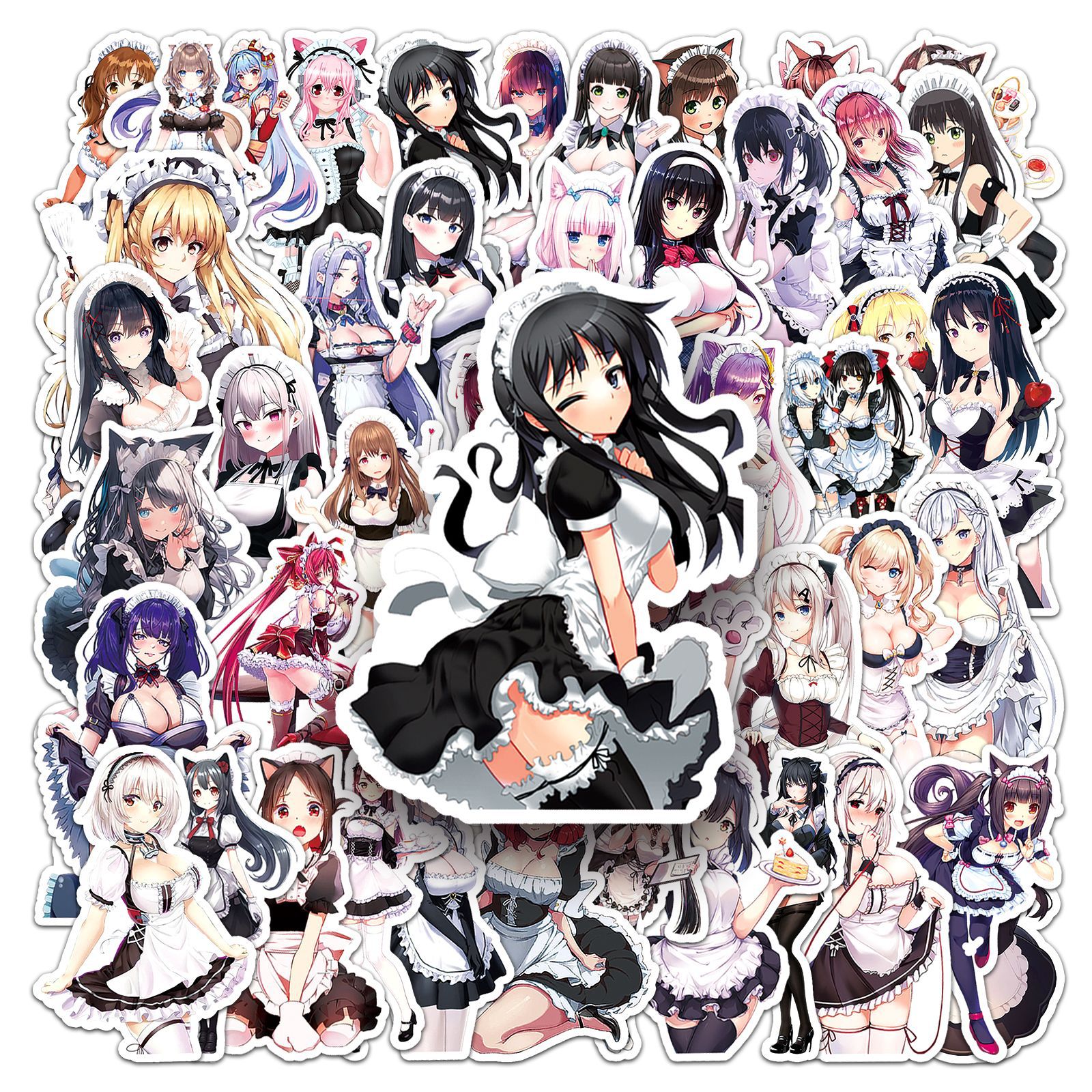 50Pcs Anime Maid Stickers Waif - Phone Cases Blunt บทวิจารณ์และราคา