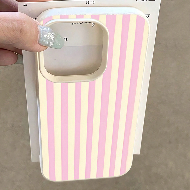 Simple Pink Vertical Striped L - Phone Cases Pink บทวิจารณ์และราคา