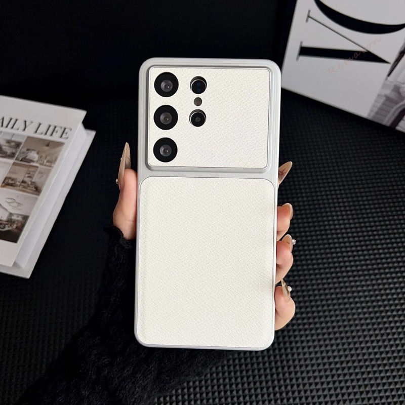 Matte phone case with leather  - Matte Frosted Case บทวิจารณ์และราคา