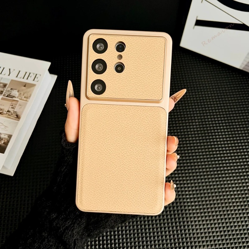 Matte phone case with leather  - Matte Frosted Case บทวิจารณ์และราคา