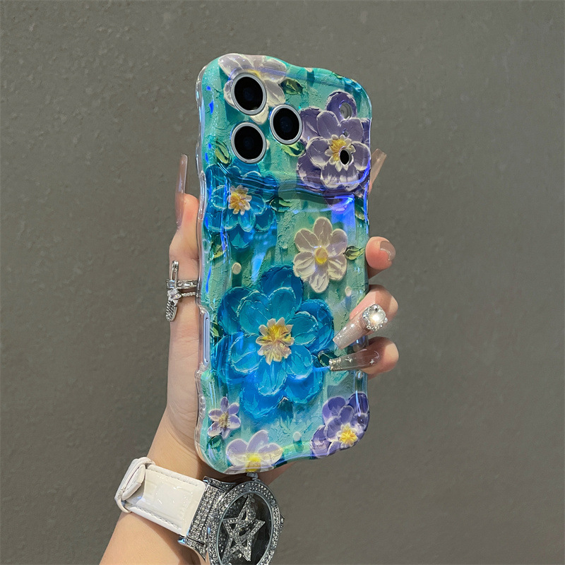 Luxury Blue Light Oil Painting - Phone Cases Blue บทวิจารณ์และราคา