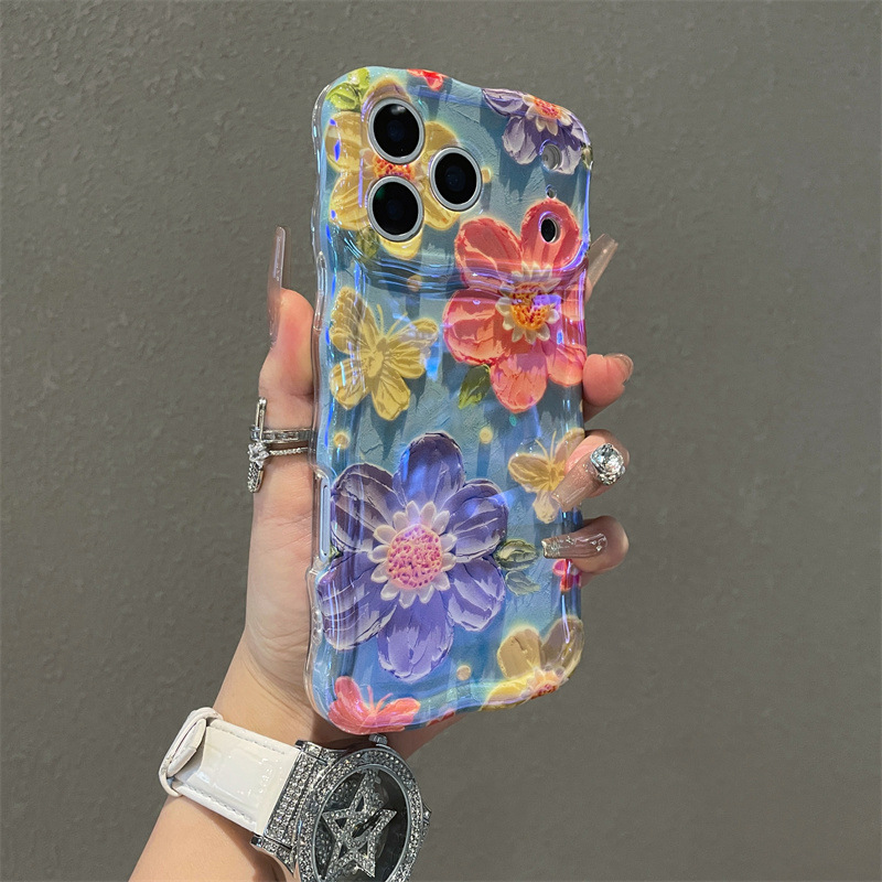 Luxury Blue Light Oil Painting - Phone Cases Blue บทวิจารณ์และราคา