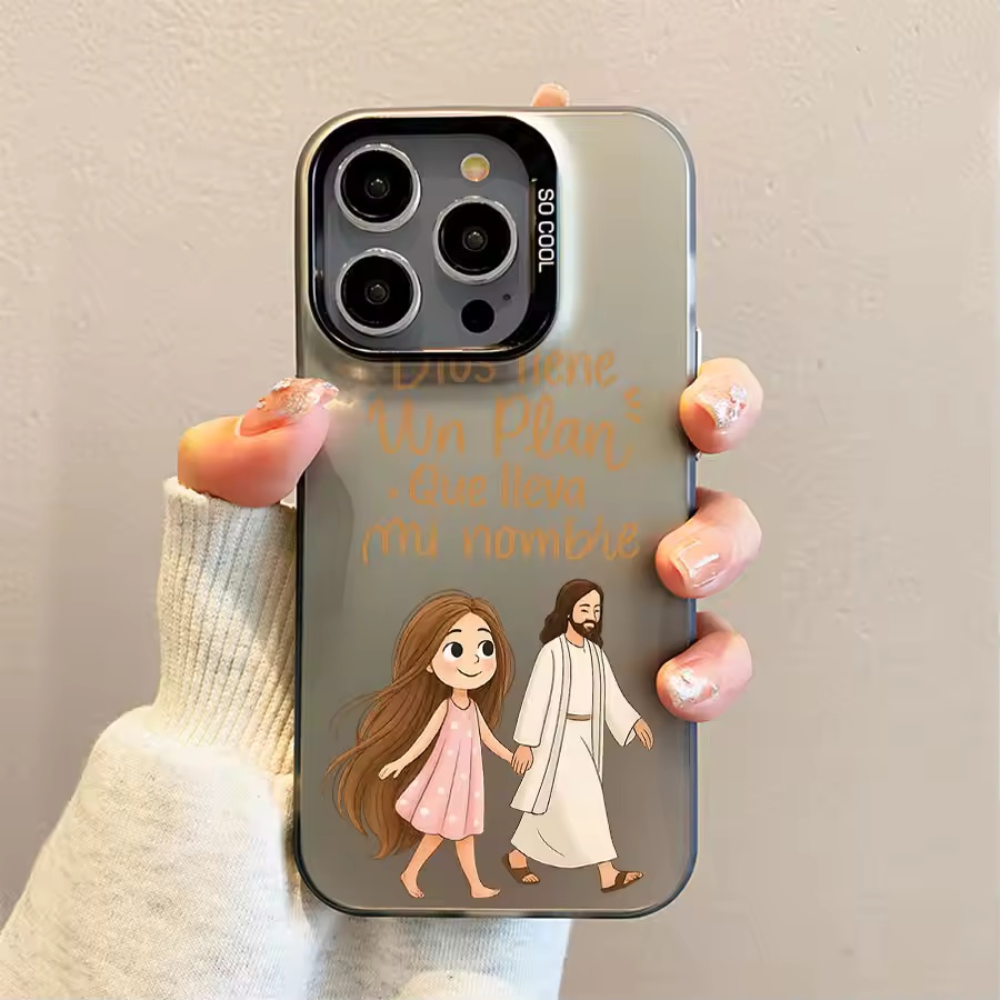 Cute Girl Walking With God Mat - Phone Cases Xr Cute บทวิจารณ์และราคา