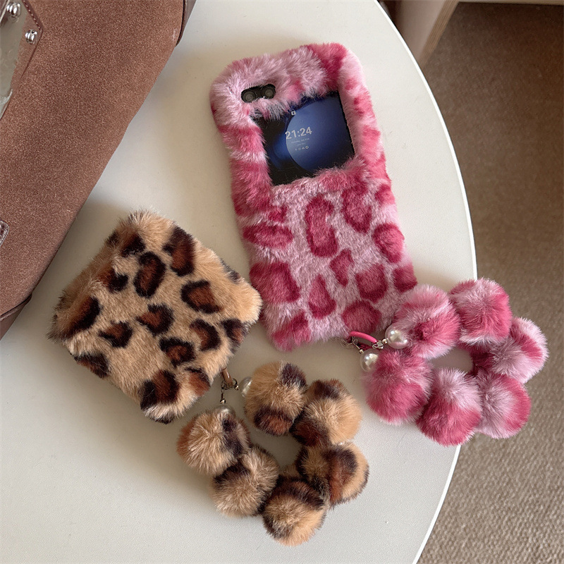 Fashion Leopard Print Fluffy P - Phone Cases Trendy บทวิจารณ์และราคา