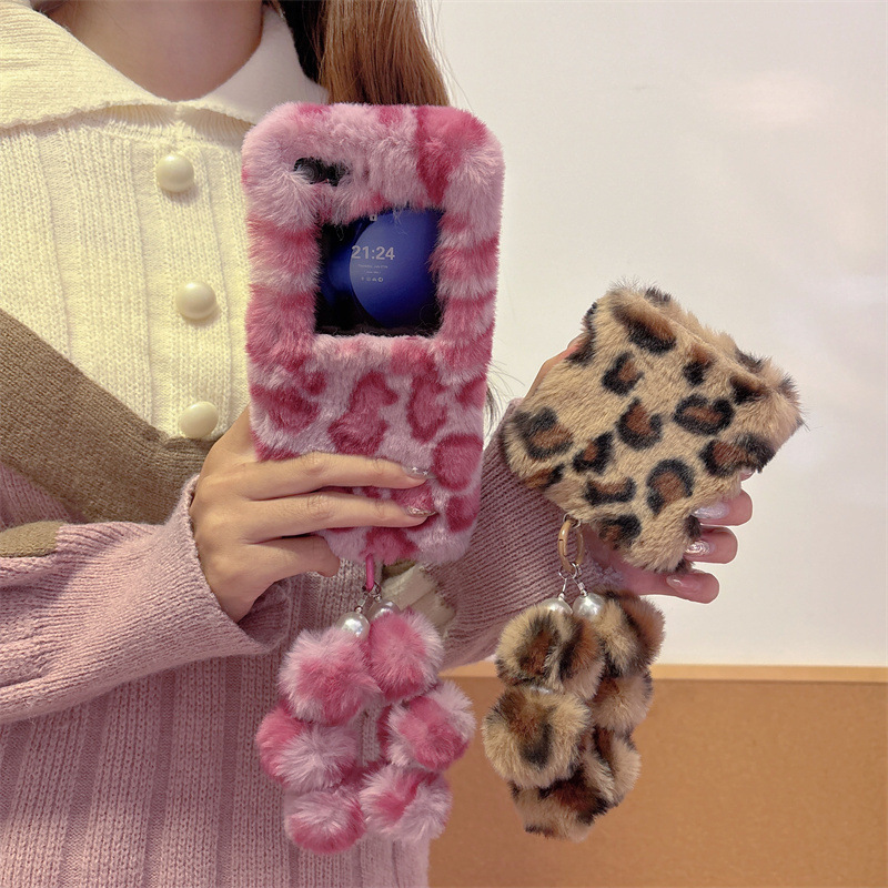 Fashion Leopard Print Fluffy P - Phone Cases Trendy บทวิจารณ์และราคา