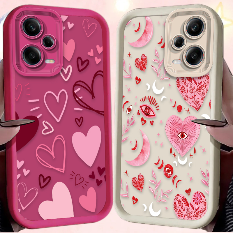 Pink Heart-shaped Phone Case f - Phone Cases Pink บทวิจารณ์และราคา