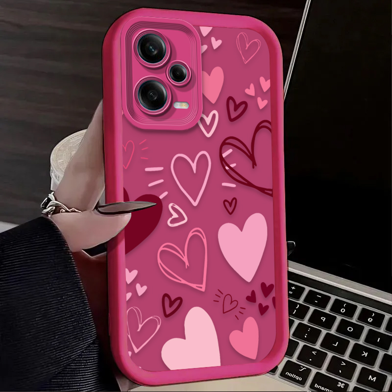 Pink Heart-shaped Phone Case f - Phone Cases Pink บทวิจารณ์และราคา