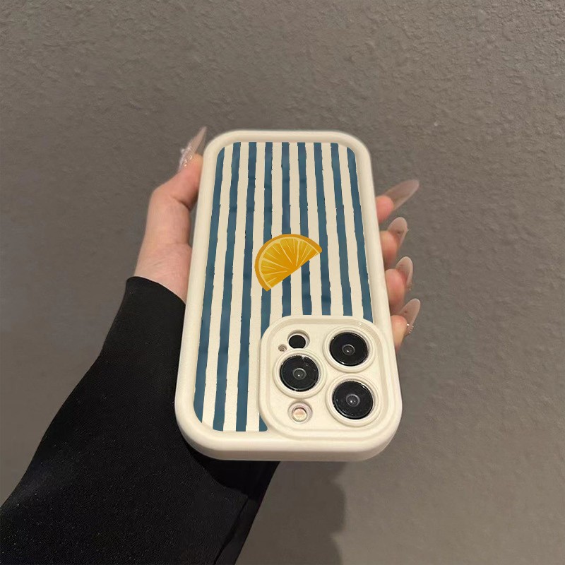 Striped Lemon Slice Pattern Ph - Phone Cases Like Loopy บทวิจารณ์และราคา