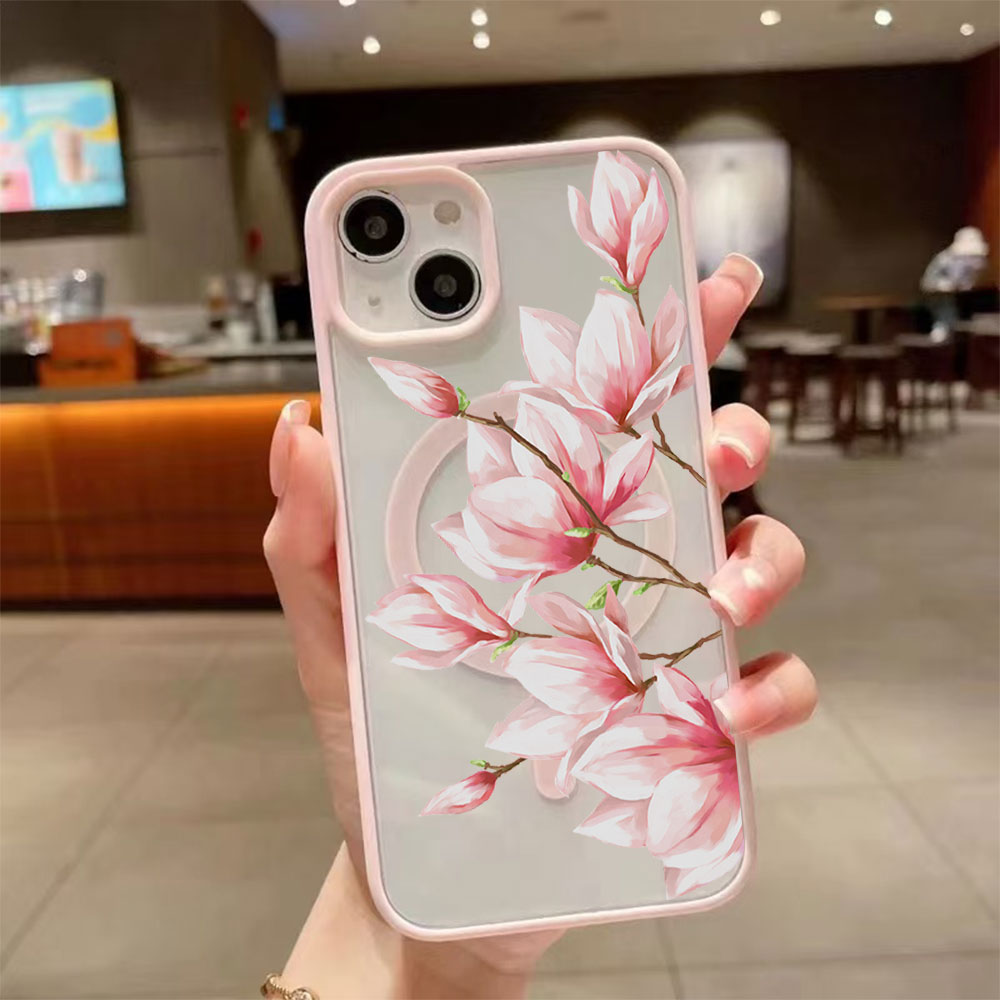 Fashion Flower Magnetic Phone  - Matte Frosted Case บทวิจารณ์และราคา