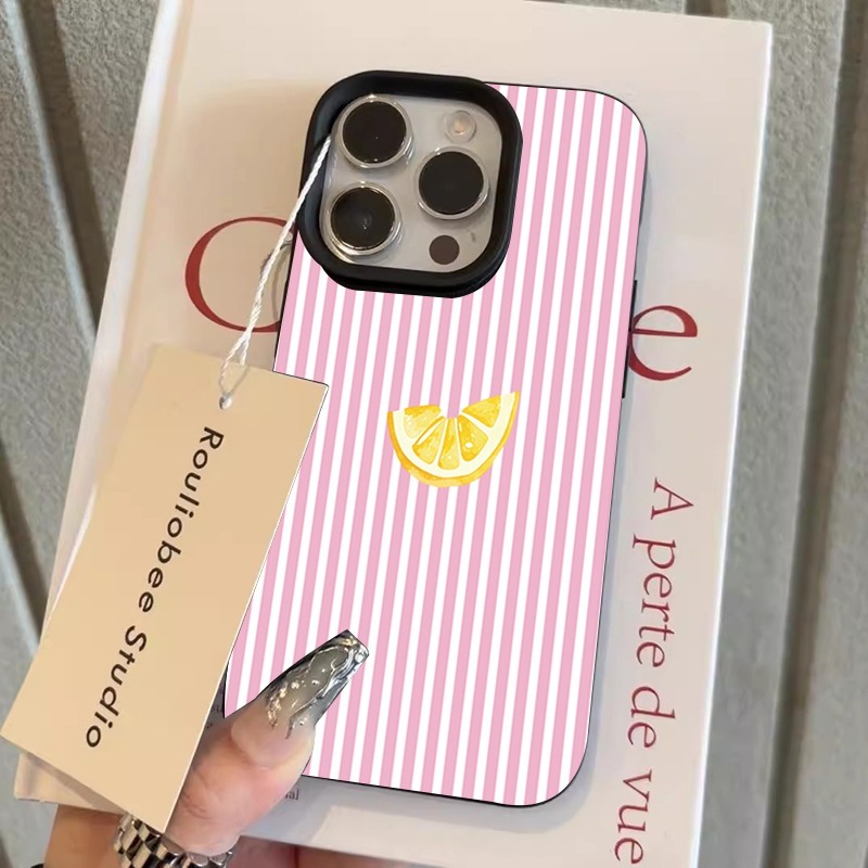 Orange Pink and White Stripes  - Phone Cases Pink บทวิจารณ์และราคา