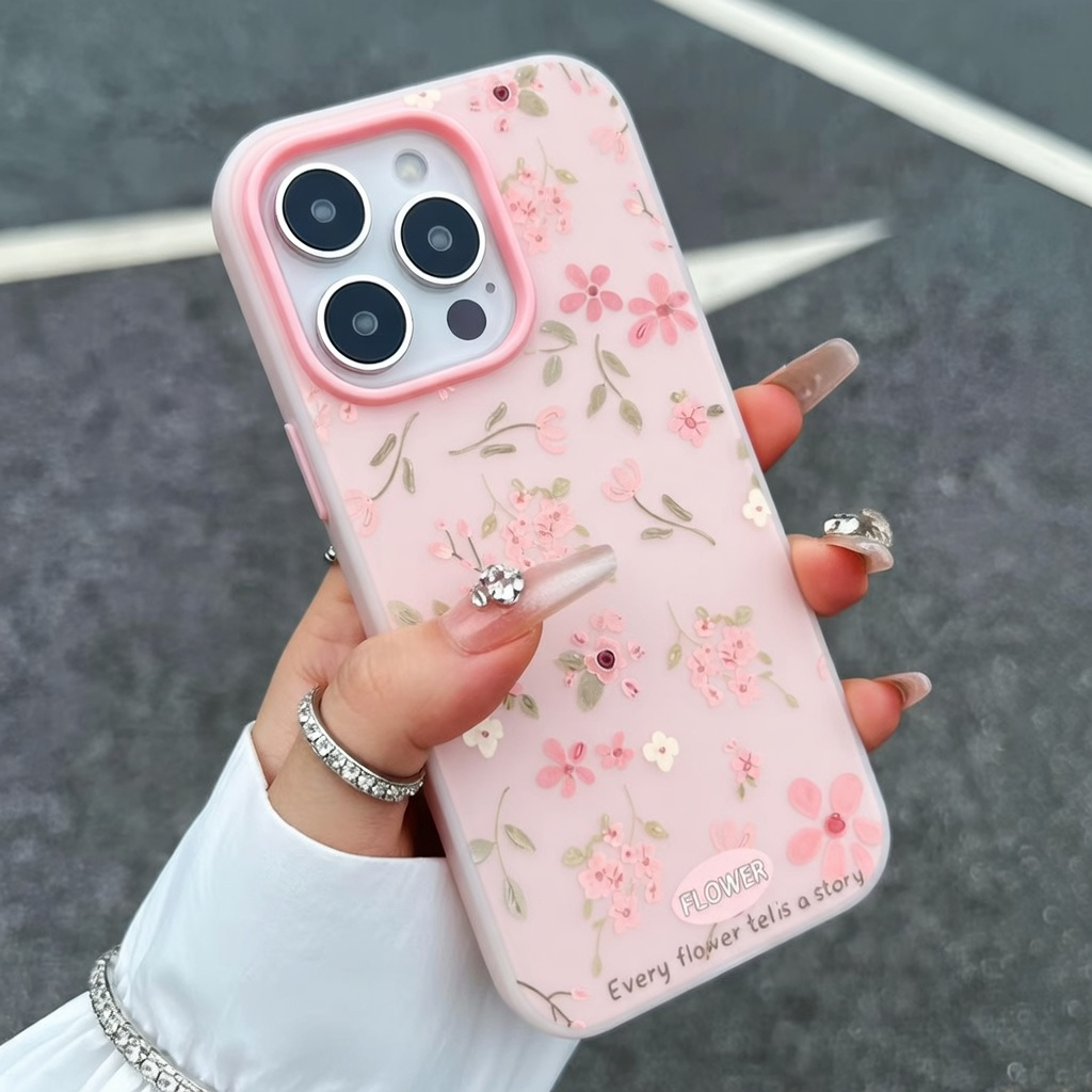 Cute Sweet Pink Floral Candy C - Phone Cases Pink บทวิจารณ์และราคา