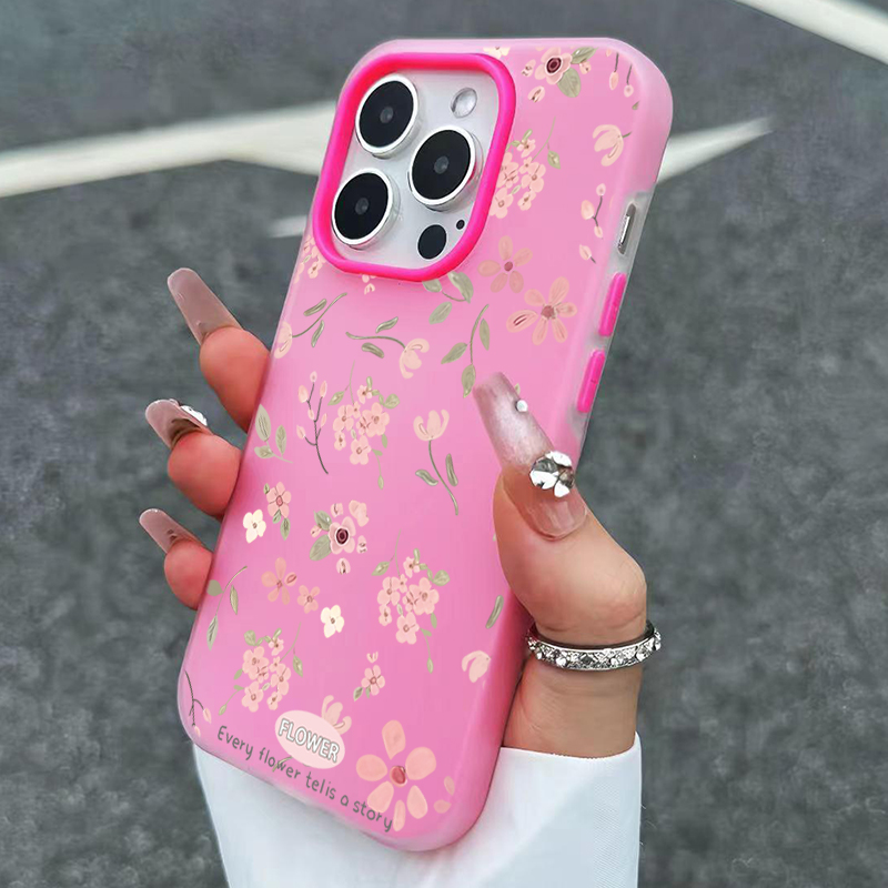 Cute Sweet Pink Floral Candy C - Phone Cases Pink บทวิจารณ์และราคา