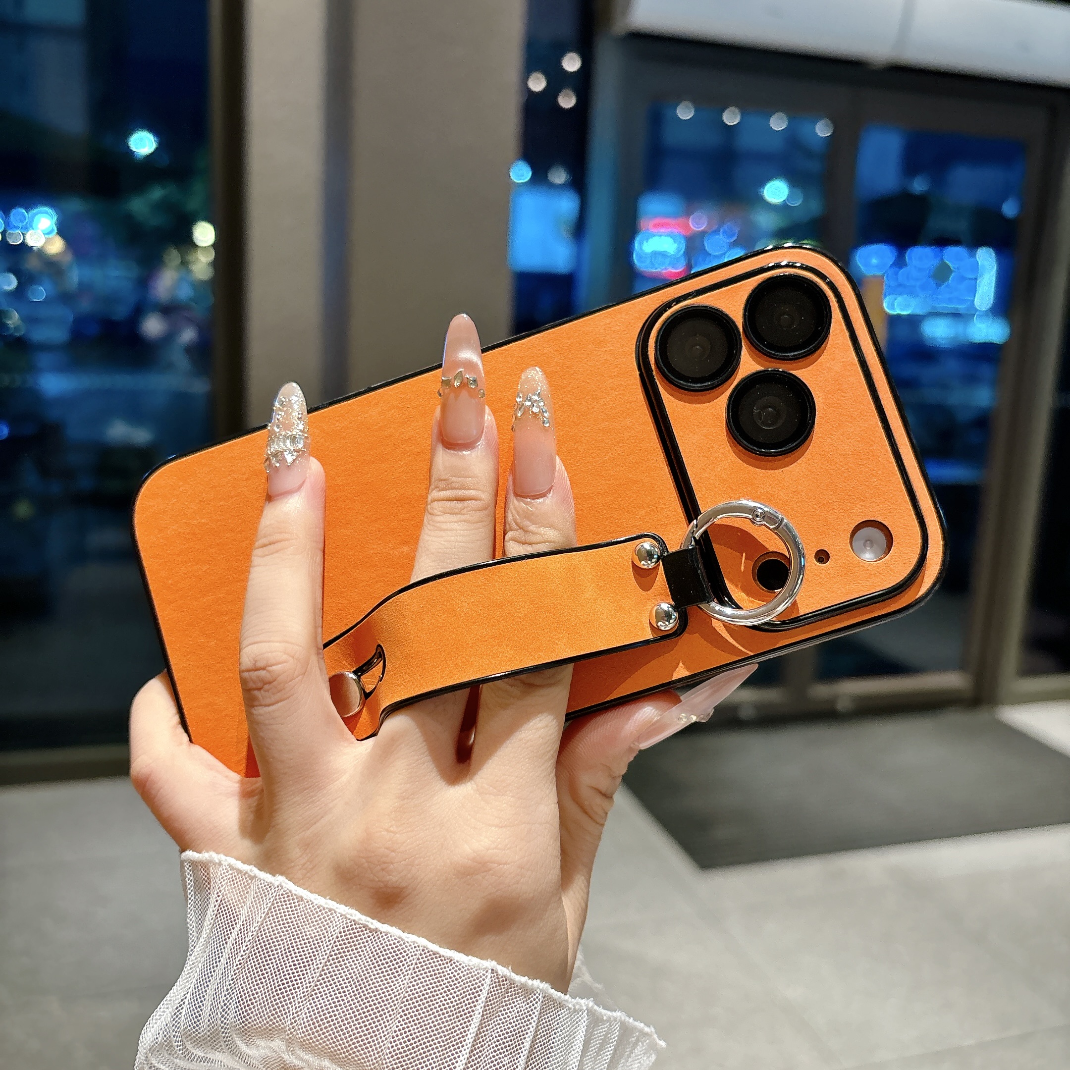 Suede Leather Wrist Strap Hold - Phone Cases For Iphone 13 บทวิจารณ์และราคา