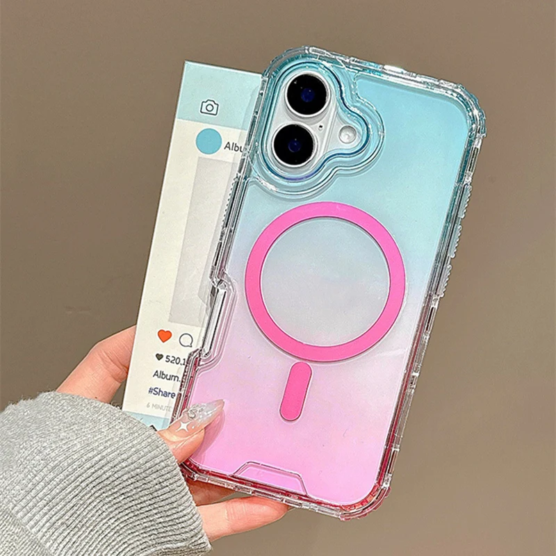 Hottest 3IN1 Gradient Clear fo - Gradient Color Case บทวิจารณ์และราคา