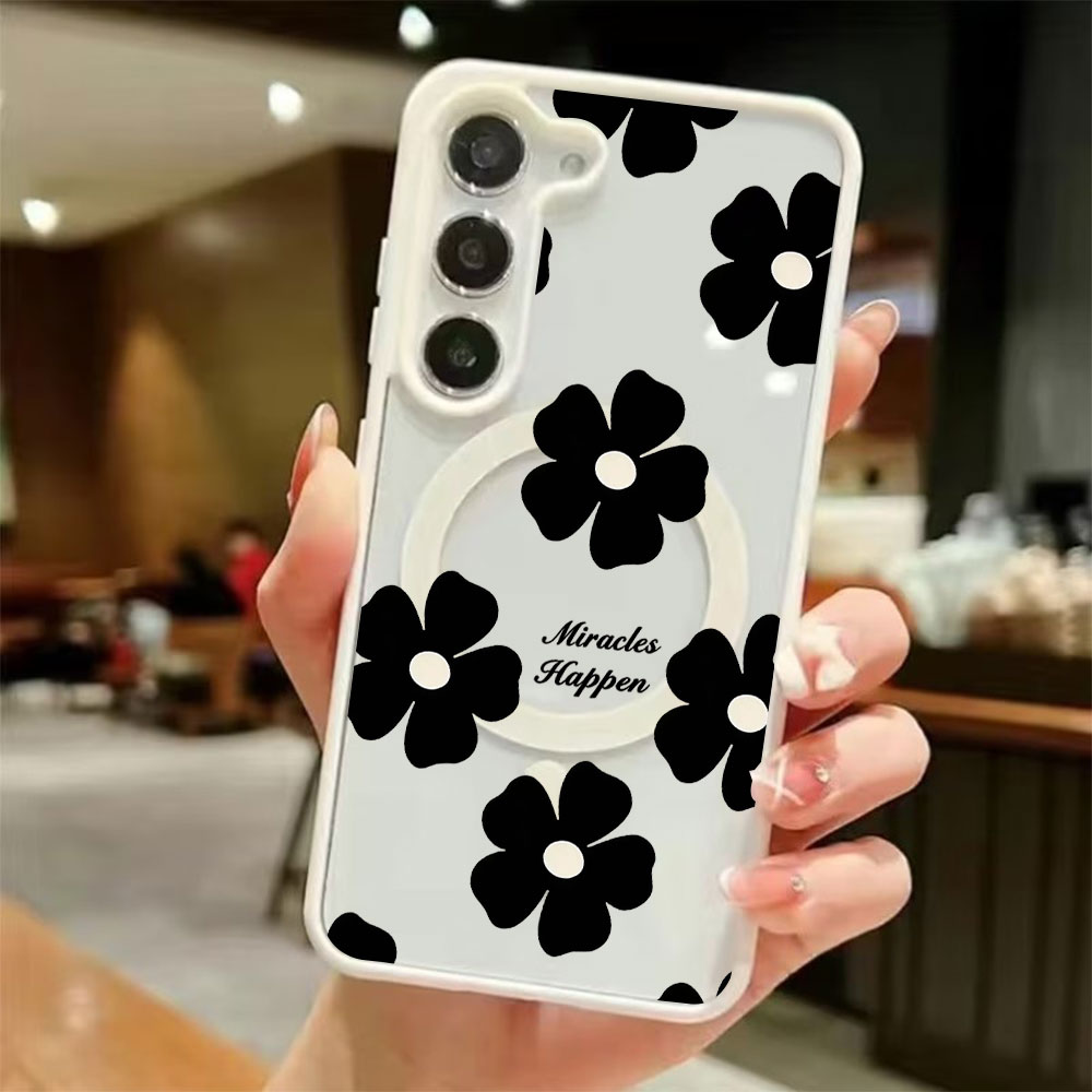 Black Flower Personalized Prin - Phone Cases Magnetic บทวิจารณ์และราคา