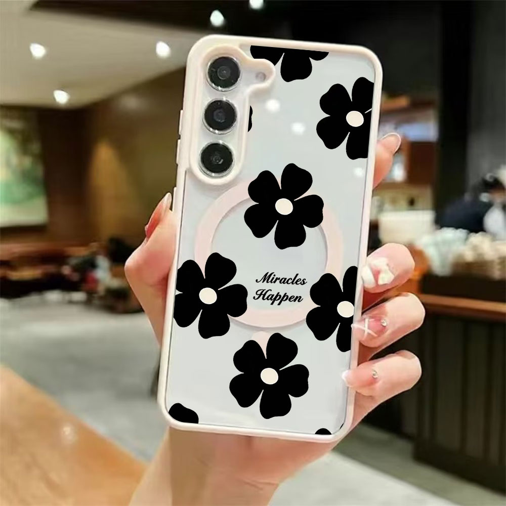 Black Flower Personalized Prin - Phone Cases Magnetic บทวิจารณ์และราคา