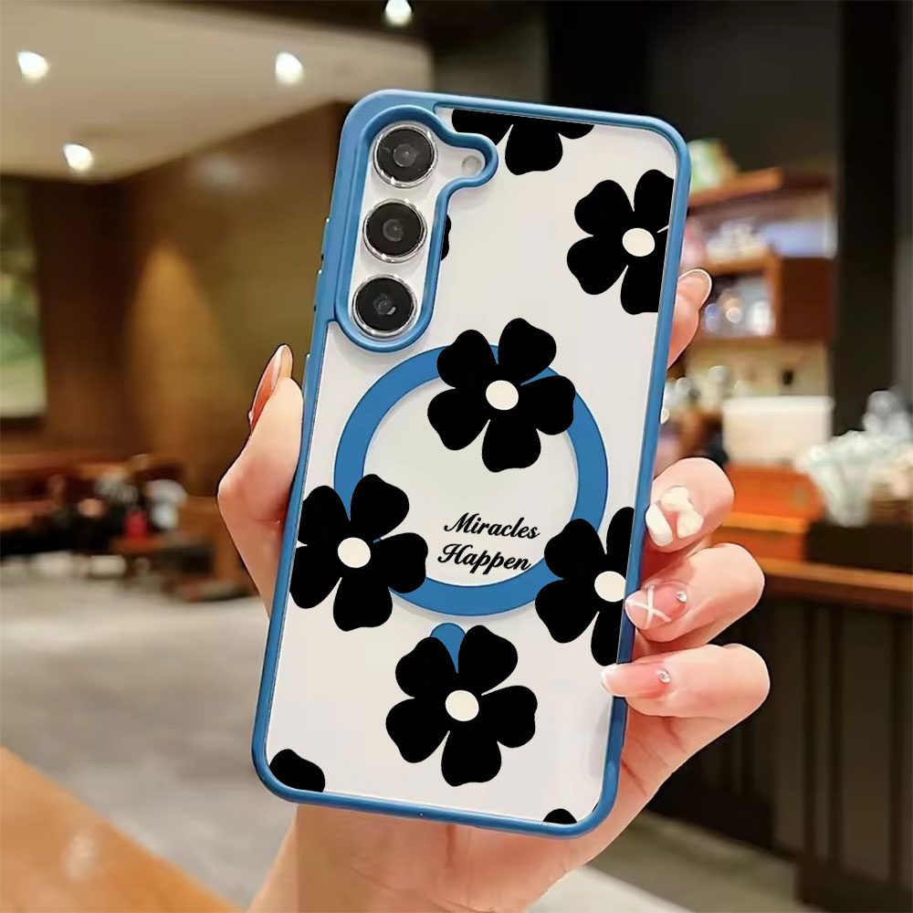 Black Flower Personalized Prin - Phone Cases Magnetic บทวิจารณ์และราคา